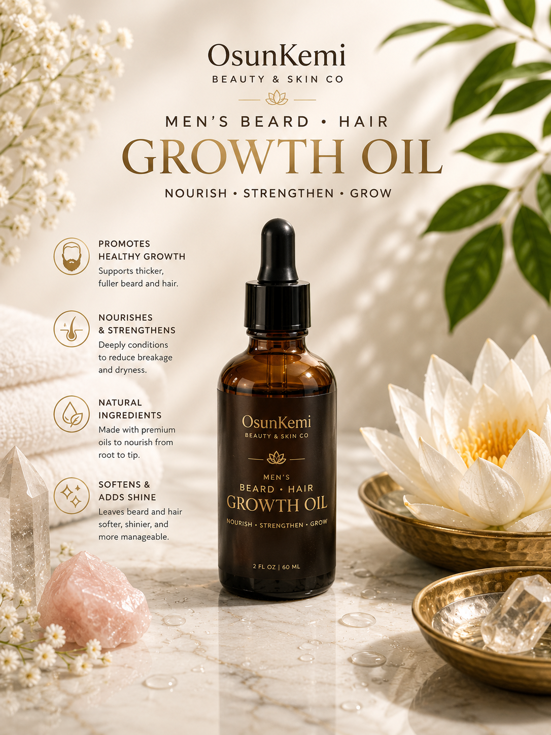 Men’s Beard and Hair Growth Oil