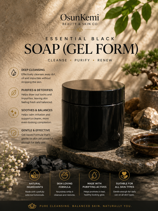 Essential Black Soap- (Gel form)